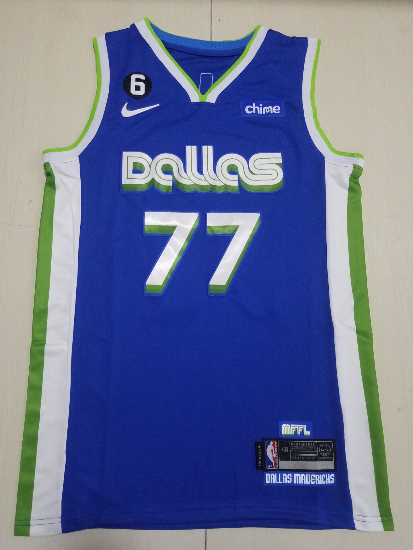 Men Dallas Mavericks 77 Luka Doncic Nike Blue City Edition 2022 NBA Jersey